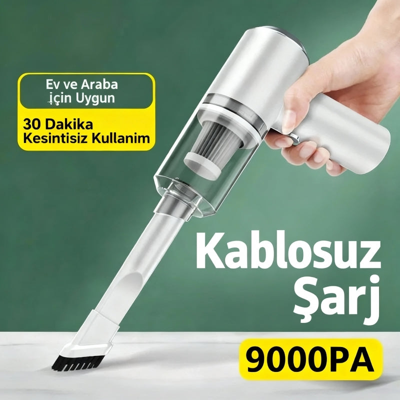 Taşınabilir Mini Şarjlı Elektrikli Süpürge  Güçlü ve Çok Yönlü Temizlik Yardımcınız!